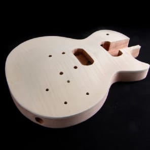 DIY Electric Guitar Kit Les Paul Set-In Neck Solid Paulownia Body with Flamed Maple Veneer Top image 2
