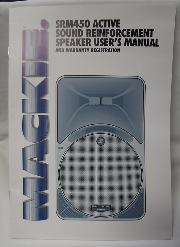 Mackie SRM450 active sound reinforcement monitor OWNERS MANUAL image 1