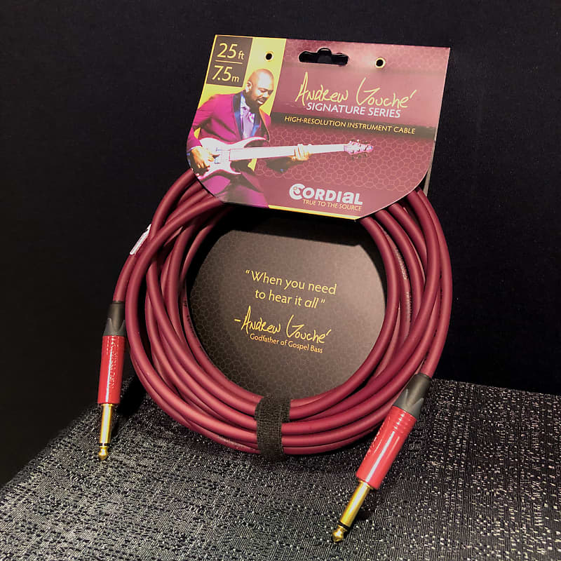 Cordial CSI 7.5 PP-Andrew Gouche Signature 25-ft/7.5m High Resolution Inst. Cable w/ Neutrik Plugs image 1