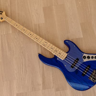 2014 ESP Amaze-ASM Original Series Electric Bass Guitar Active EQ See Thru Blue Ash, Japan image 11