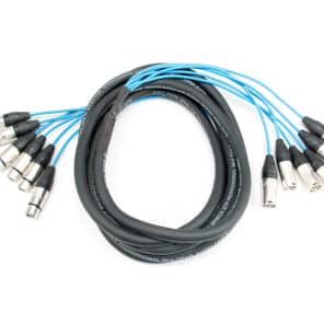 Elite Core Audio PEX615 6-Channel Fan To Fan XLR Extension Snake Cable - 15'
