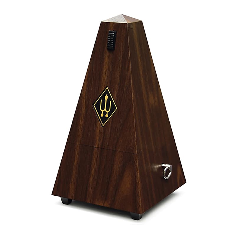 Wittner Maelzel Pyramid Metronome - Walnut Plastic Casing without Bell image 1