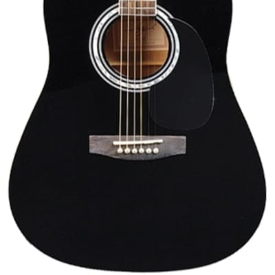 Jay Turser JJ45-BK JJ-45 Series Dreadnought Mahogany Neck 6-String Acoustic Guitar - Black image 4