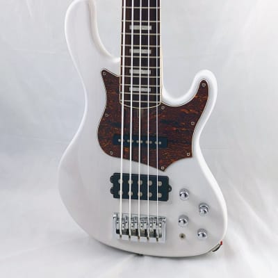 CORT GB75 Jazz / MM 5-String Bass w/Gig Bag - White Blonde