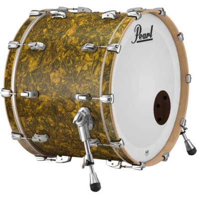 Pearl Music City Custom 20"x18" Reference Series Bass Drum w/o BB3 Mount GOLD SATIN MOIRE RF2018BX/C723 image 21