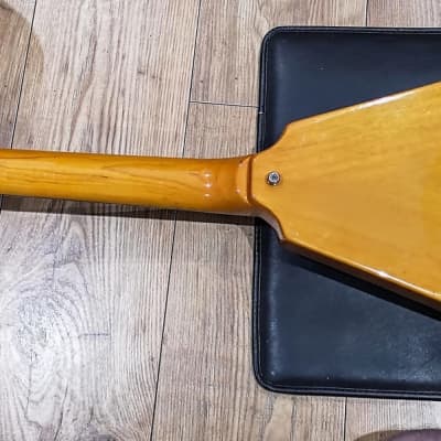 Vintage JHS VV60 Korina Rare Mk1 version Flying V replica + HCase flying V 2000 - Korina image 11