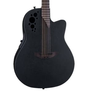 Ovation 1778TX-A Acoustic Electric Guitar Textured Black w/Case image 1