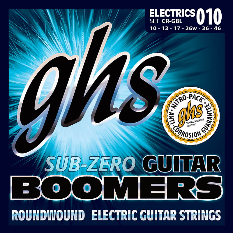 GHS Sub Zero Boomers Electric Guitar Strings CR-GBL 10-46 light gauge image 1