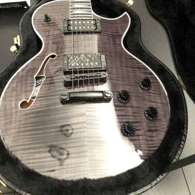 2021 Heritage Custom Shop H-155M Limited-Edition Semi Hollow Electric Guitar in Black image 1