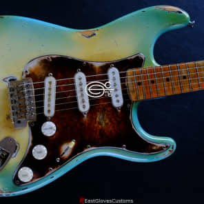 Fender Stratocaster Blue Sky Burst Aged Heavy Relic Rare image 10