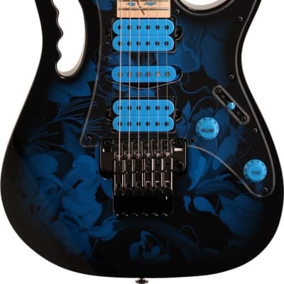 Ibanez JEM77P JEM Series Steve Vai Electric Guitar, Blue Floral w/ Gig Bag image 2