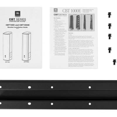 (2) JBL CBT 1000 1500 Watt Black Wall Mount Line Array Column Speakers+Extension image 6