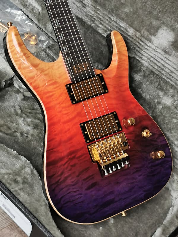 ESP Horizon CTM FR See Thru Pink Purple Gradation Finish High-End Guitar image 1