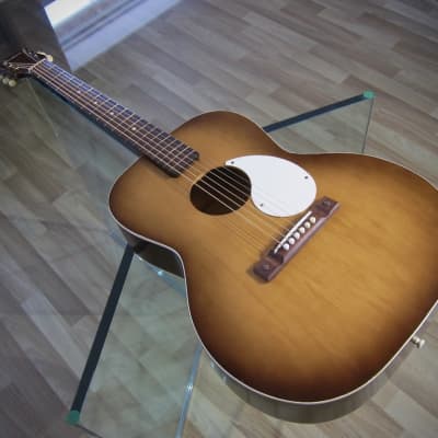 Airline Acoustic Guitar Concert Sized by Kay of Chicago for Montgomery Wards Circa-1960s Sunburst image 3
