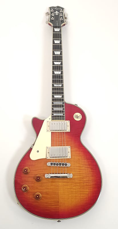 Agile AL-3200MCC Left Handed Cherry Sunburst Flame Electric Guitar image 1