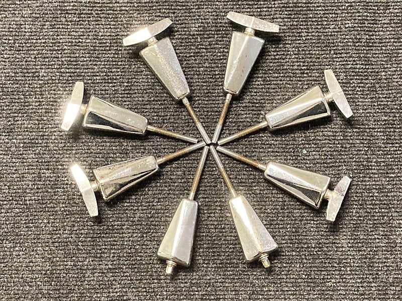 Pearl T-080 T-066 & D-041 Bass Drum Rods & Claws (8) A 80s - 90s