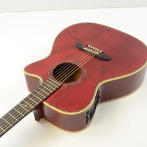 1991 Alvarez K. Yairi WY1-RD Acoustic-Electric Guitar - Trans Red