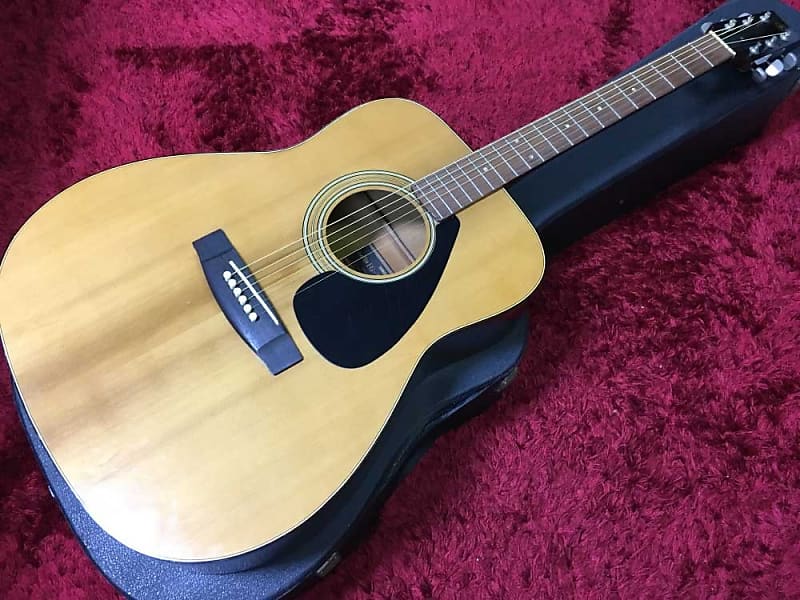 Rare YAMAHA FG-150J acoustic guitar black label 1975 made Japan vintage  natural w/HC Used in Japan