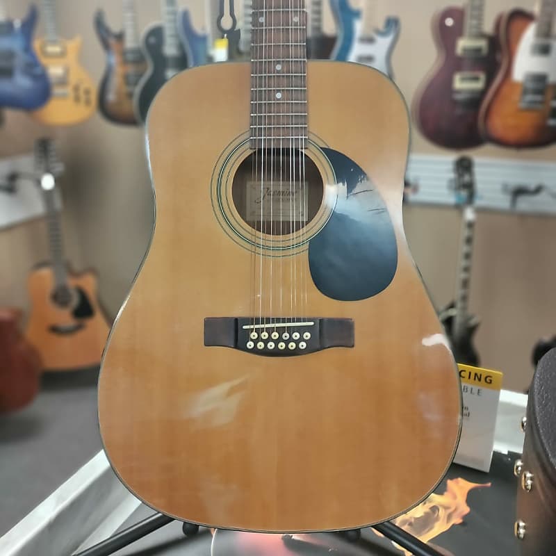 Jasmine Dreadnought 12 String Acoustic Guitar Natural Reverb