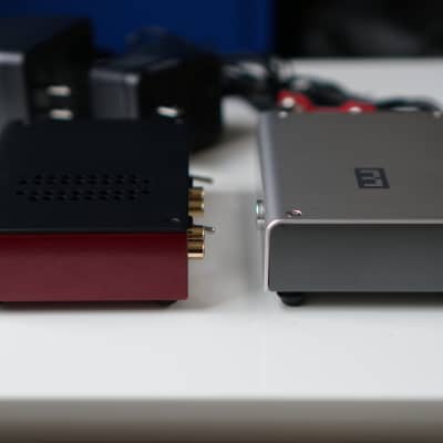 Schiit "Stack" with Modi Multibit DAC + Magni Heresy Headphone Amp + Interconnect (Black/Red/Silver) image 9