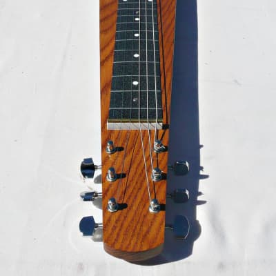 Custom Made USA 6 String Solid Oak Lap Steel with Hardshell Case - Solid Oak Wood Finish - PV Music Guitar Shop Inspected / Setup + Tested - Plays / Sounds Great - Excellent (Near Mint) Condition image 11