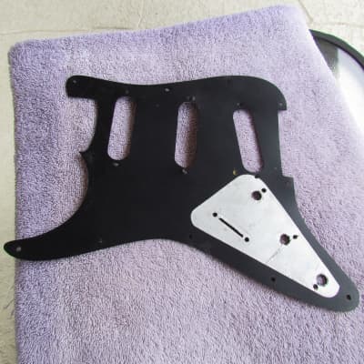 Stratocaster Style Pickguard Non Fender 3 Ply B/W/B  Stratocaster Pickguard Shows Considerable Wear image 2