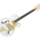 Gretsch G6136T-WHT Players Edition W/String-Thru Bigsby Hollowbody Electric Guitar - Ebony/White - 2401501805