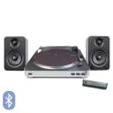 Audio-Technica: AT-LP60 Turntable + Kanto YU4 Speaker Package (TTL Setup) - Silver Turntable / White