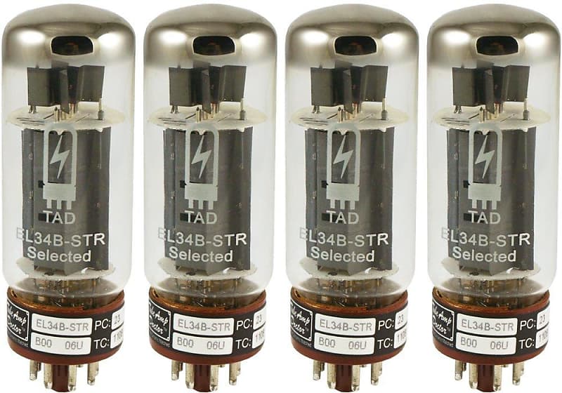 TAD Tube Amp Doctor EL34B-STR, Matched Quartet, Premium Selected