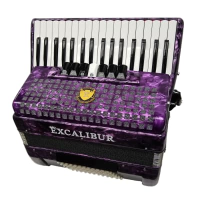 Excalibur Super Classic 72 Bass Piano Accordion Deep Purple image 4