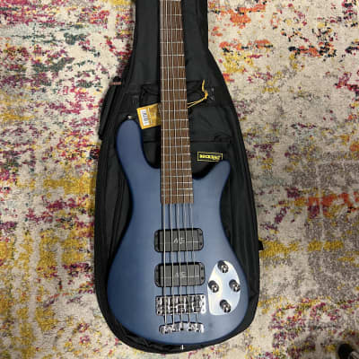 Warwick Rockbass Streamer Standard 5-String Bass-Ocean Blue Transparent Satin W/ Gig Bag image 5