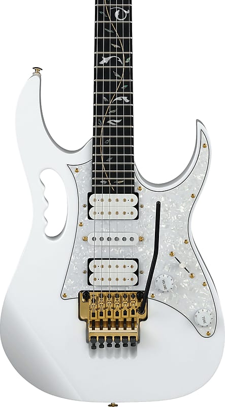 Ibanez JEM7VP Steve Vai Signature Premium Electric Guitar, White image 1