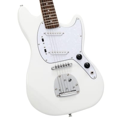 Glarry GMF Electric Guitar Laurel Wood Fingerboard SS Pickup White image 3
