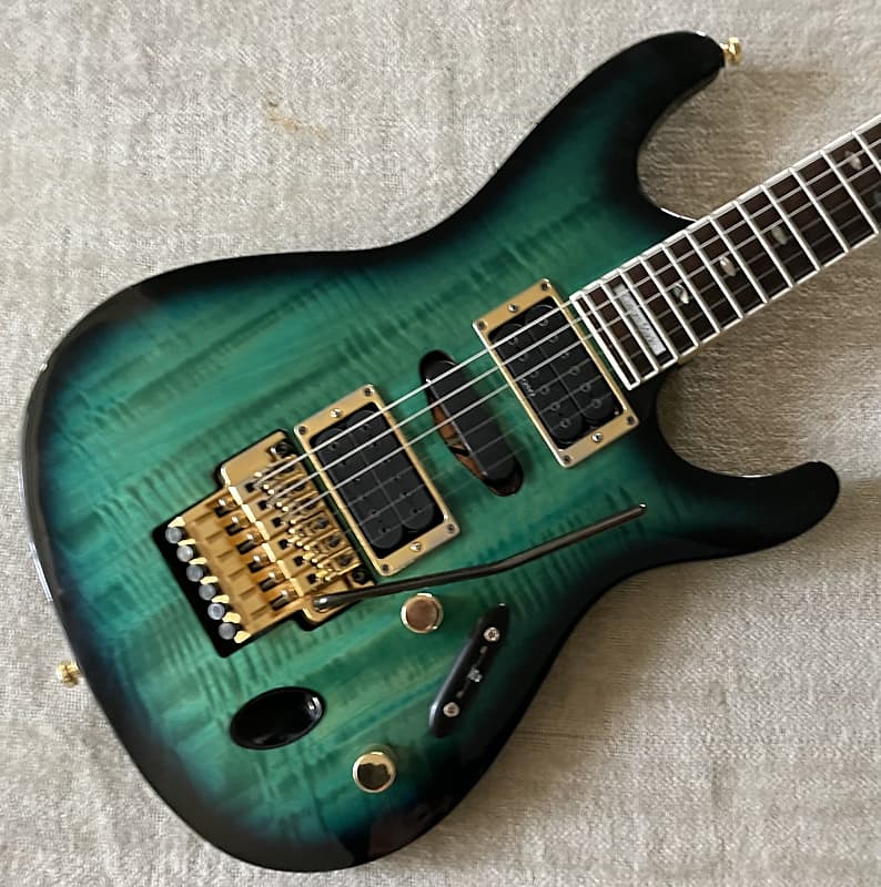 1996 Ibanez S540FM Transparent Turquoise S Series Guitar MIJ | Reverb