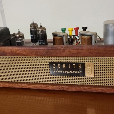 Fully Restored Zenith Single Ended 6AQ5 Power Amp With Custom Reclaimed Mesquite Wood Case And Metal Grill! imagen 1