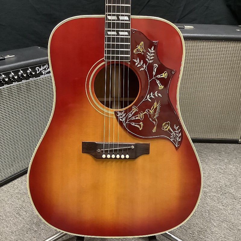 1968-69 Gibson Hummingbird Cherry Sunburst | Reverb