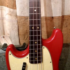 Fender Mustang Bass 1968 Red Lefty image 8