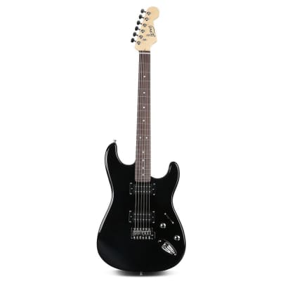 ALPHA Electric Guitar with Gig Bag Black image 3
