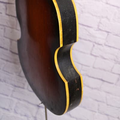 Vintage 1968 Egmond 104B - RARE Violin Bass w/ Upright Endpin image 10