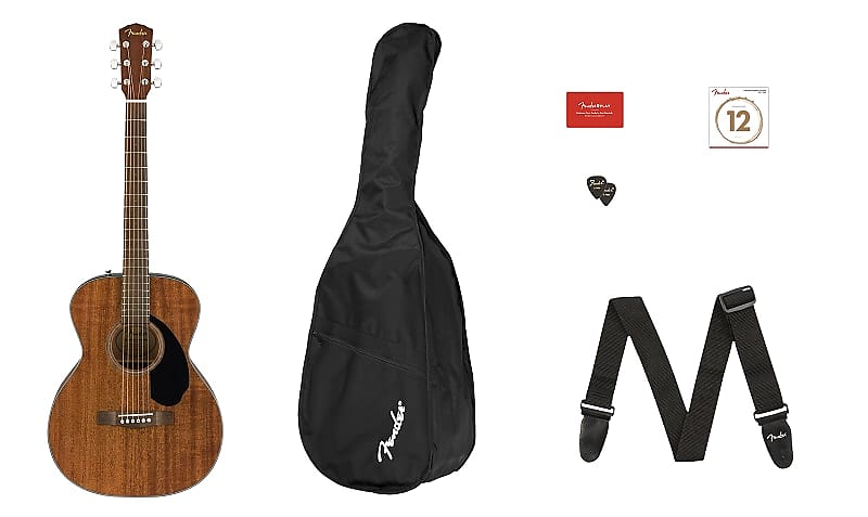 Fender CC-60S Concert Acoustic Guitar Pack V2. All-Mahogany image 1