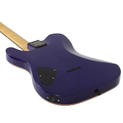 Schecter PT Classic 6-String Right-Handed Electric Guitar with Mahogany Semi-Hollow Body and Ebony Fretboard (Purple Burst) image 4