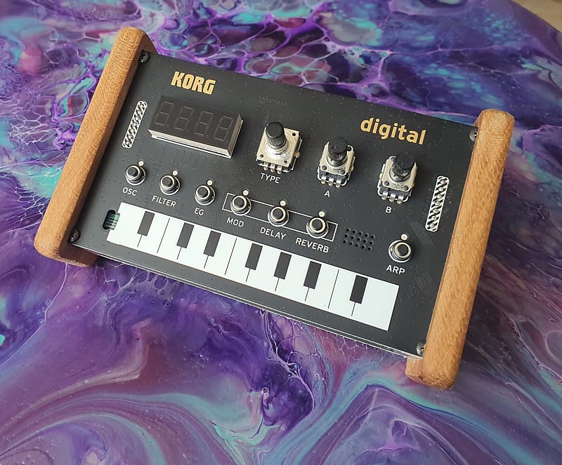 Korg NTS1 Solid Oak End Cheeks Stand from Synths And Wood image 1