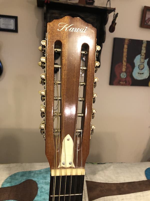 Vintage Kawai 12 String Acoustic Guitar Natural | Reverb