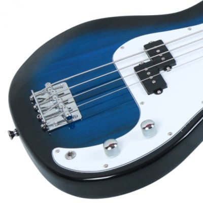 （Accept Offers）Glarry GP Electric Bass Guitar Blue w/ 20W Amplifier image 4