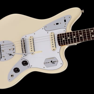 Fender Artist Series Johnny Marr Jaguar Olympic White Rosewood Fingerboard With Case image 4