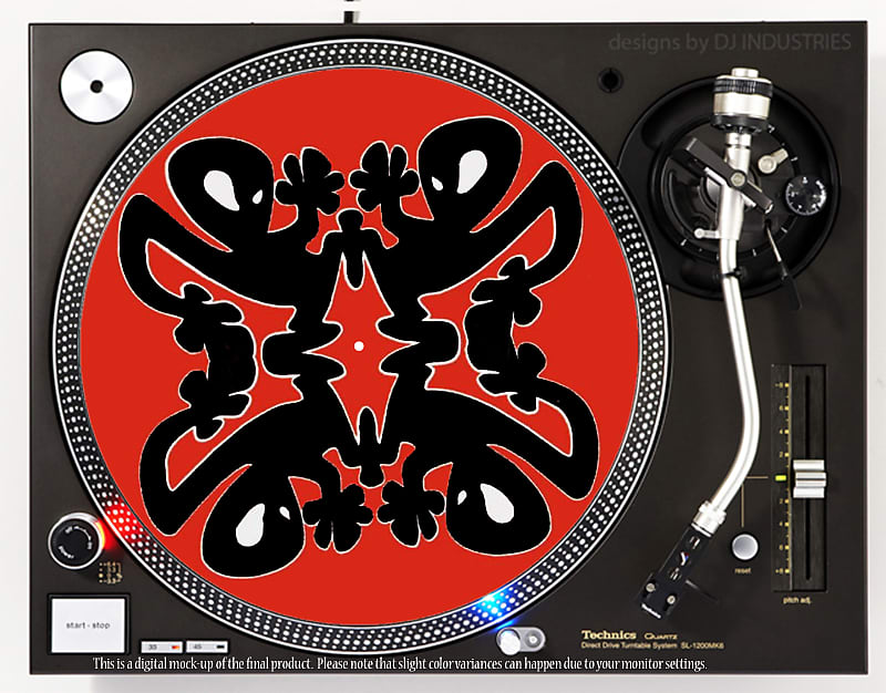 DJ Industries Plastikman  - DJ slipmat for vinyl LP record player turntable image 1