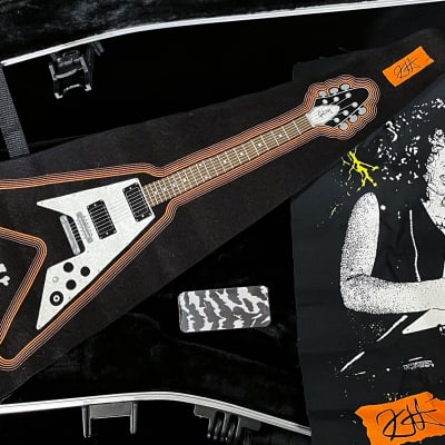 Gibson Custom Shop Kirk Hammett 1979 Flying V Ebony Murphy Lab Replica Aged Chrome Ebony (021) image 9