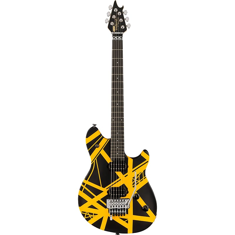 EVH Wolfgang Special Guitar, Ebony Fretboard, Satin Striped Black / Yellow image 1
