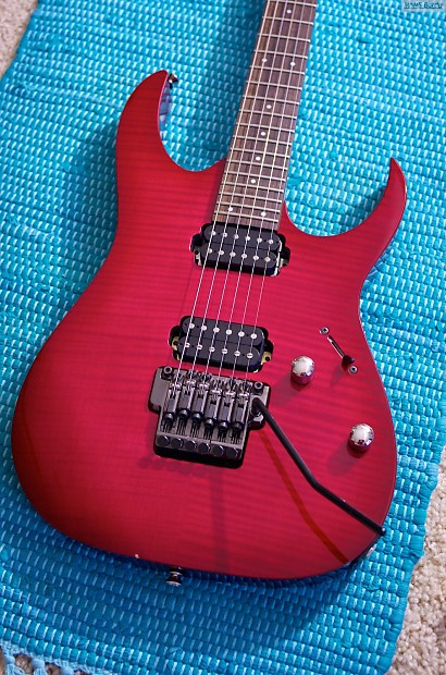無料発送 - RG1420f Anniversary 1420 RG Prestige Ibanez Red top Flamed ギター