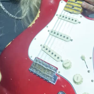 2023 Fender Custom Shop 69 Heavy Relic Stratocaster - Handwound PU's - Authorized Dealer - Aged Candy Apple Red - Only 7.5 lbs - Owned by Frank Hannon of Tesla image 3